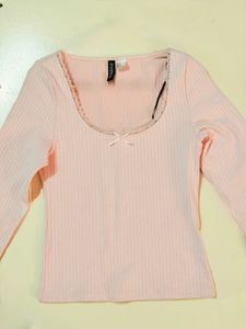 H&amp;M Ribbed Pinterestie Top