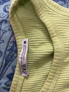 Zara Ribbed Racerback Tank Top