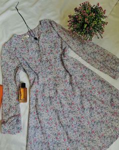 Charming Floral Print Dress