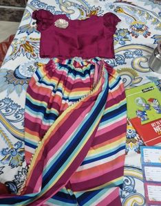 Colorful beautiful saree dress Set