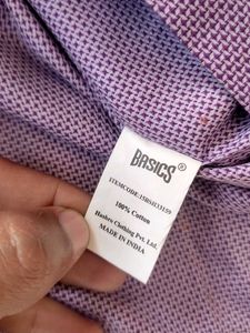 BASICS Purple Button-Down Shirt