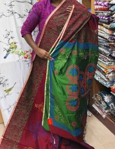 Premium Linen cotton saree ✨