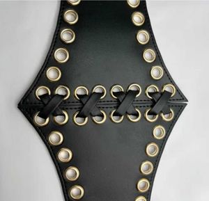 Goth Lace-Up Wide Belt