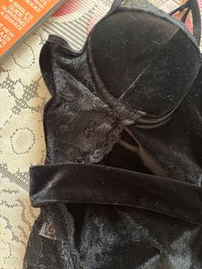 Black Velvet Bodysuit