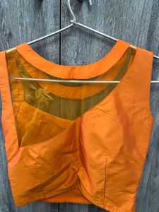 Vibrant Orange Ethnic Blouse