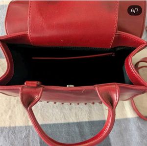 🎀Chic Red Studded Handbag