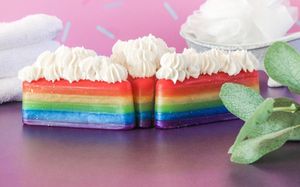 Rainbow Cake Slice Soap