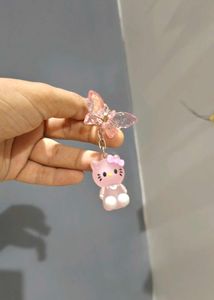Cute Hello Kitty Butterfly Keychain