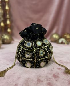 Black & Gold Potli Bag