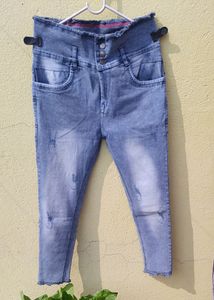 stretchable High Waist jeans Women. 1 Piece