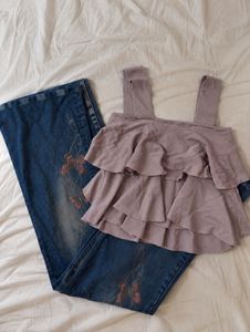 ZARA ruffled top