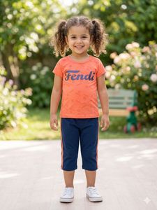 Cute Girls' Tops and Skirt Set