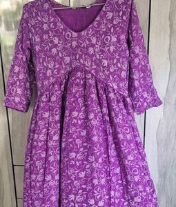 Beautiful Purple Floral Gown