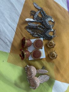 Bohemian Style Jhumka Earrings Set
