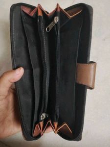 Classic Brown IMPORTED PURE LEATHER Clutch