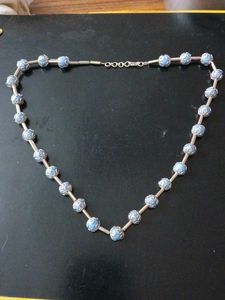 Elegant Blue Beaded Necklace