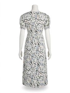 Floral Print Button-Up Midi Dress