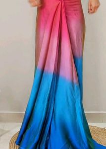Ready to Wear 1-Minute Shaded Chiffon Saree – Pink