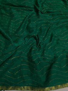 Elegant Emerald Green Saree