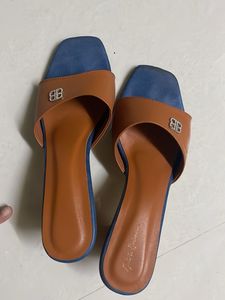Denim Tan sandals