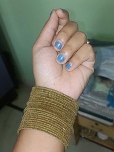 Sparkly Gold Velvet Bangles Set
