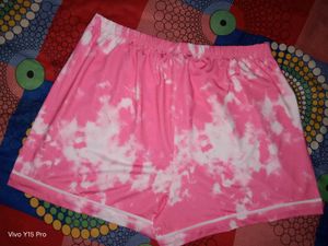 Shein Pink Tie-Dye Tank &amp; Shorts Set