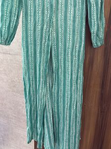 Green Striped kurti