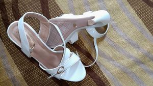 White Platform Stiletto Sandals