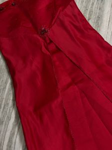 Elegant Red Spaghetti Strap Dress