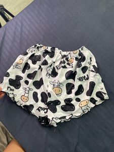 Cute Cow Print Pajama Shorts