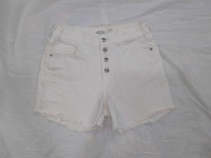 ‼️ SALE ‼️ White Denim Frayed Shorts