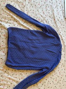 Chic Blue Polka Dot Cardigan