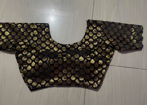 Black & Gold Brocade Blouse