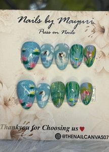 Custom Press On Nails - Swan Lake Design