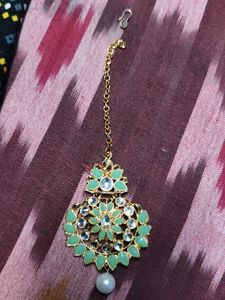 Green stone maangtika 🎀✨