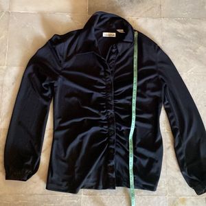 Vintage Black Shirt Blouse