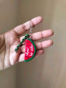 TWINKLING WATERMELON Slice Keychain