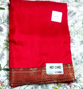 NEW RED SAREE