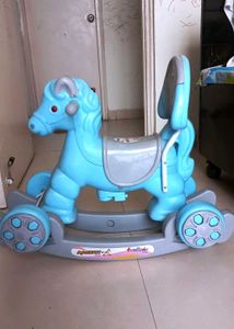 Blue Rocking Horse Toy