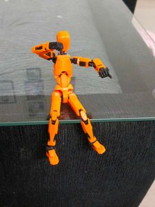 action you Figure 3d printed orange and black