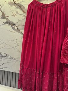 Embellished Peplum Kurta with Dupatta