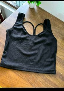 Ribbed Black Tank Top