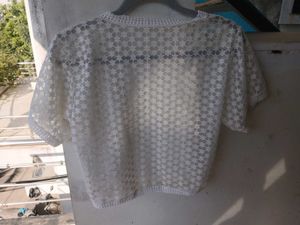 Elegant White Lace Shrug