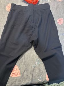 Stylish Dark Blue Pants with Gold Zippers