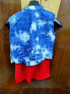 Tie-Dye Vest &amp; Red Tank