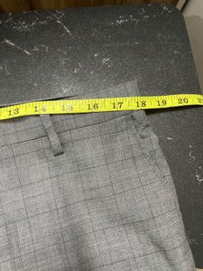 Men's Grey Plaid Dress Pants