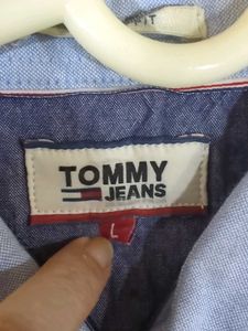 Tommy Jeans Men's Blue Button-Down Shirt