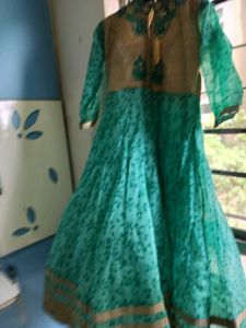 Traditional amroidary anarkali full gown
