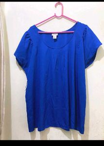 Elegant Blue Casual Top by Motherhood
