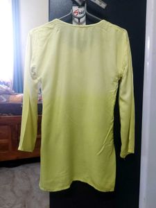 Beautiful Yellow Embroidered Kurta